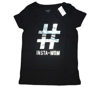 INSTA-MOM T-shirt! XS Black T-shirt 100% Cotton